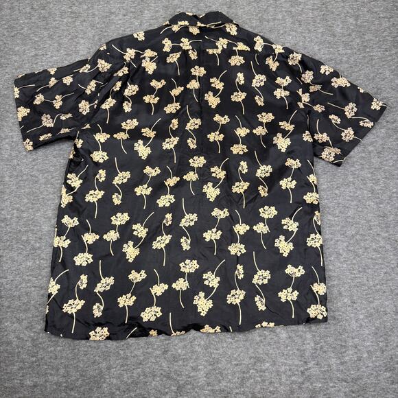 Silk Icon Women's 100% Silk Button Down Medium Floral Front Pockets Eclectic - Picture 7 of 8